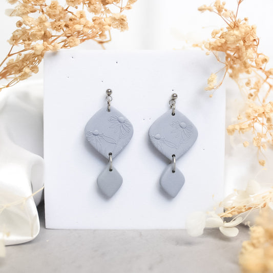 Daisy Texture Dangle Earrings