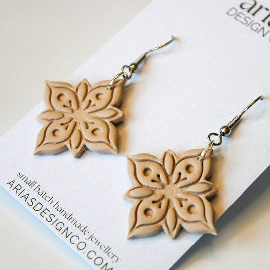 Embossed Tile Earrings