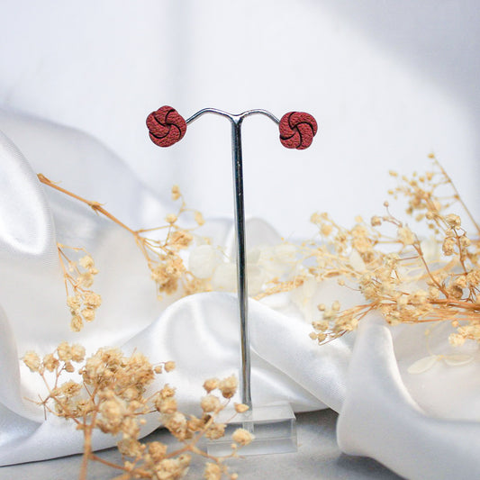 Textured Knot Stud Earrings