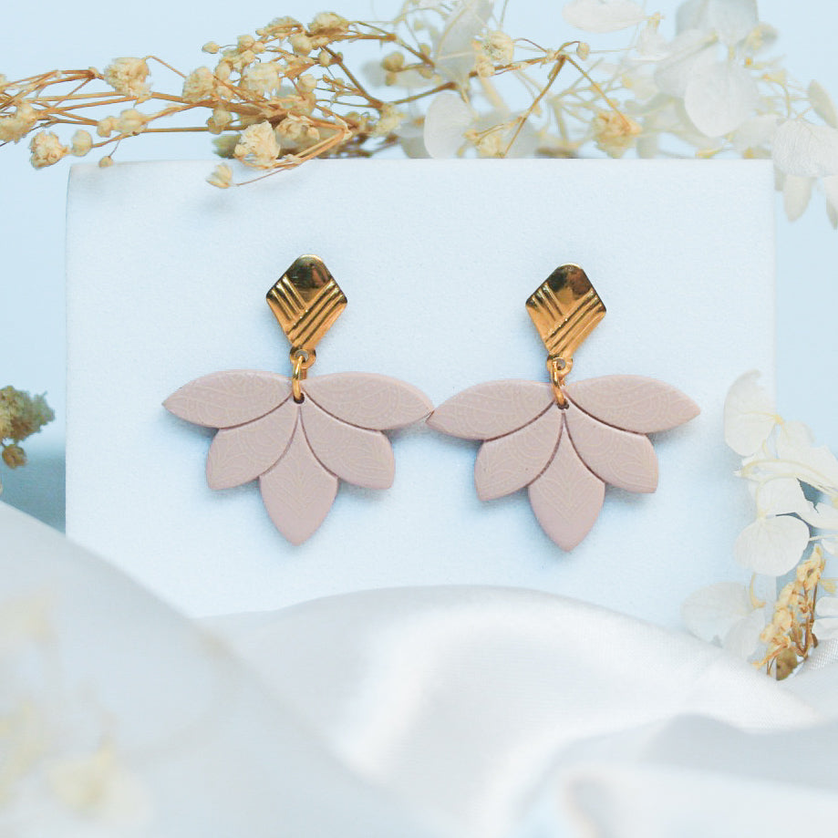 Rustic Lotus Earrings