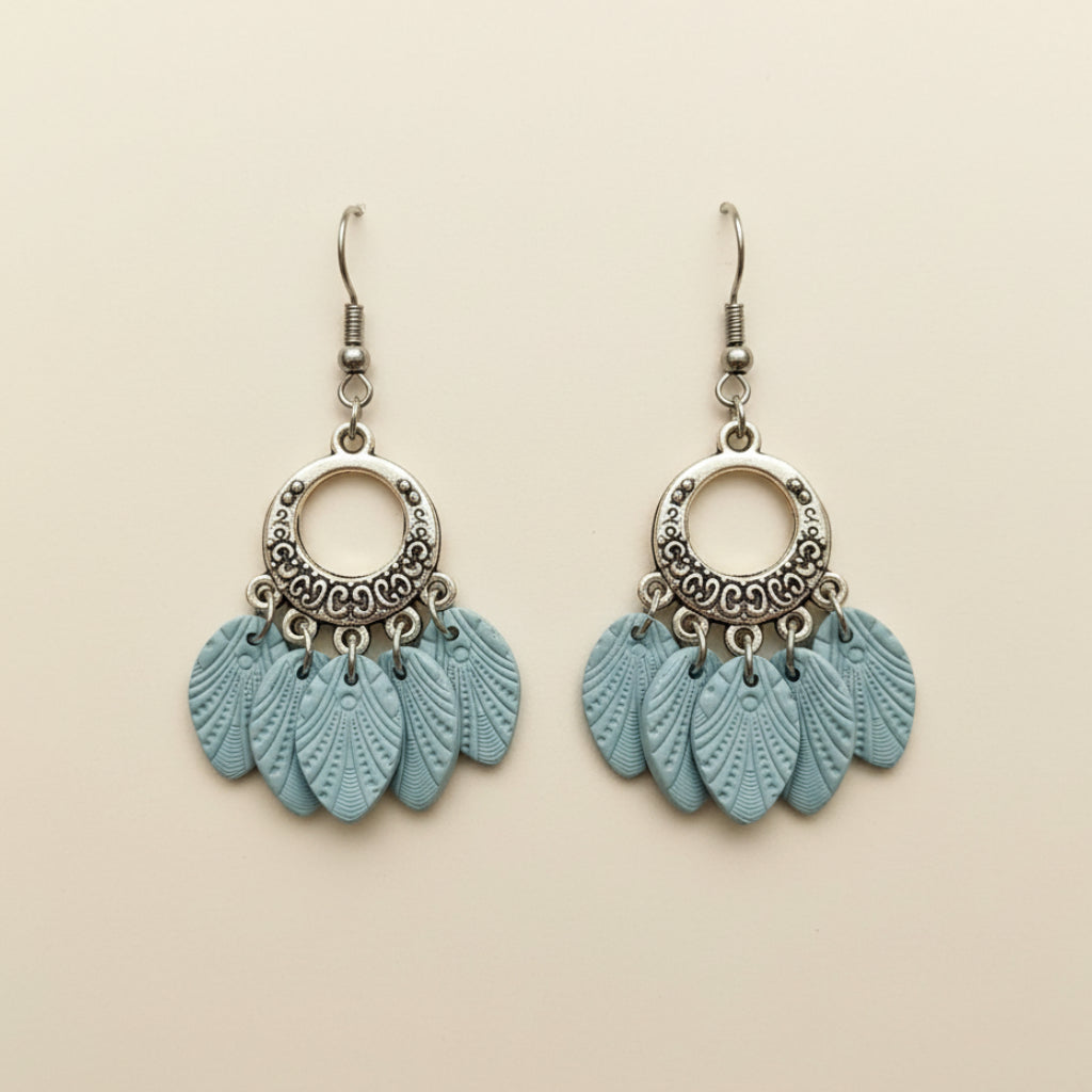 Sky Blue Chandelier Earrings