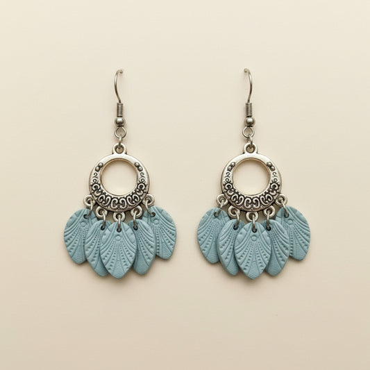 Sky Blue Chandelier Earrings