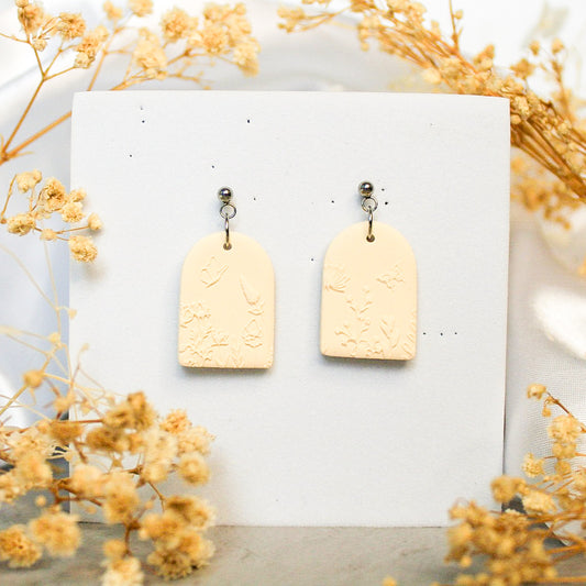 Wildflower Texture Arch Earrings