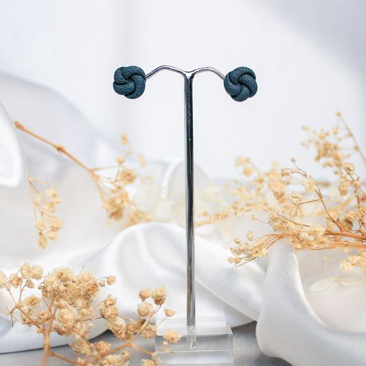 Textured Knot Stud Earrings