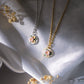 Blush & Ivory Bouquet Pendant Necklace