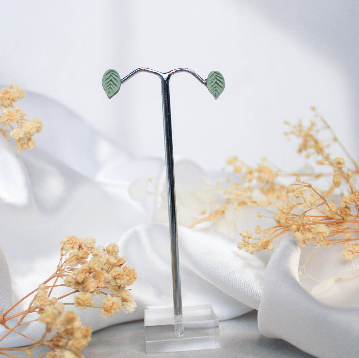 Mini Leaf Stud Earrings