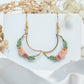 Rustic Ivy Crescent Earrings