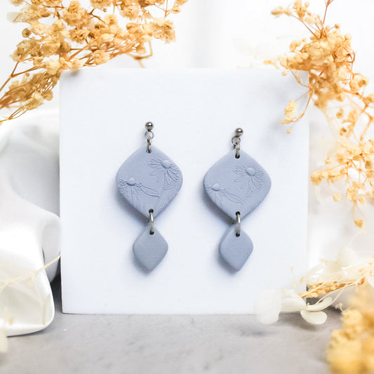 Daisy texture dangle earrings | Jewellery gifts NZ shop