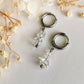 Real Crystal Earrings NZ - Arias Design Co Gemstone Stacked Huggies in Clear Quartz
