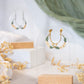 Ivory Ivy Crescent Earrings
