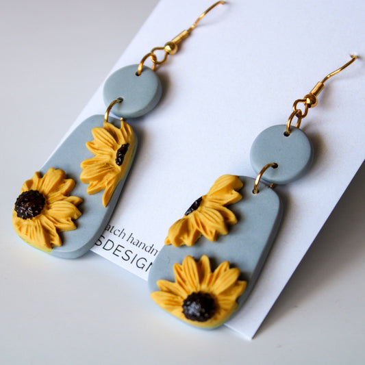 Sunflower Squoval Earrings