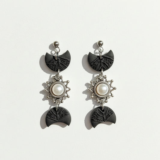Raven Moon Phase Earrings