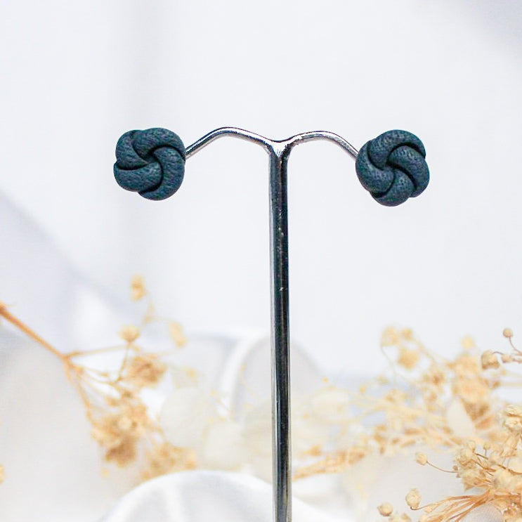 Textured Knot Stud Earrings