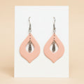 Handmade Peach Teardrop Earrings — polymer clay drop earrings made in New Zealand by Arias Design Co