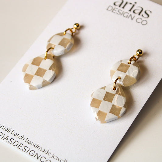 Checkered Tile Earrings