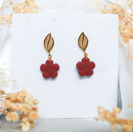 Leaf & Flower Earrings
