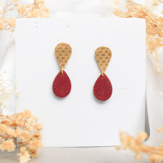 Textured Teardrop Earrings