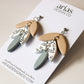 Petal Print Botanical Earrings