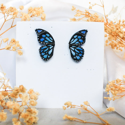 Handpainted Butterfly Wing Earrings