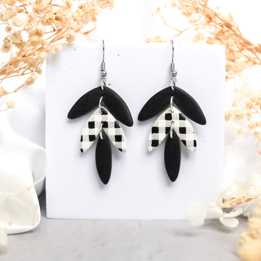 Gingham Petal Trio Earrings