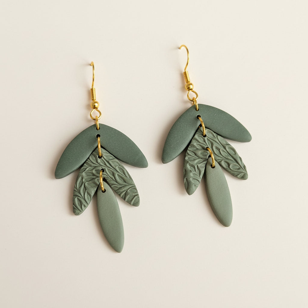 Fern Petal Trio Earrings