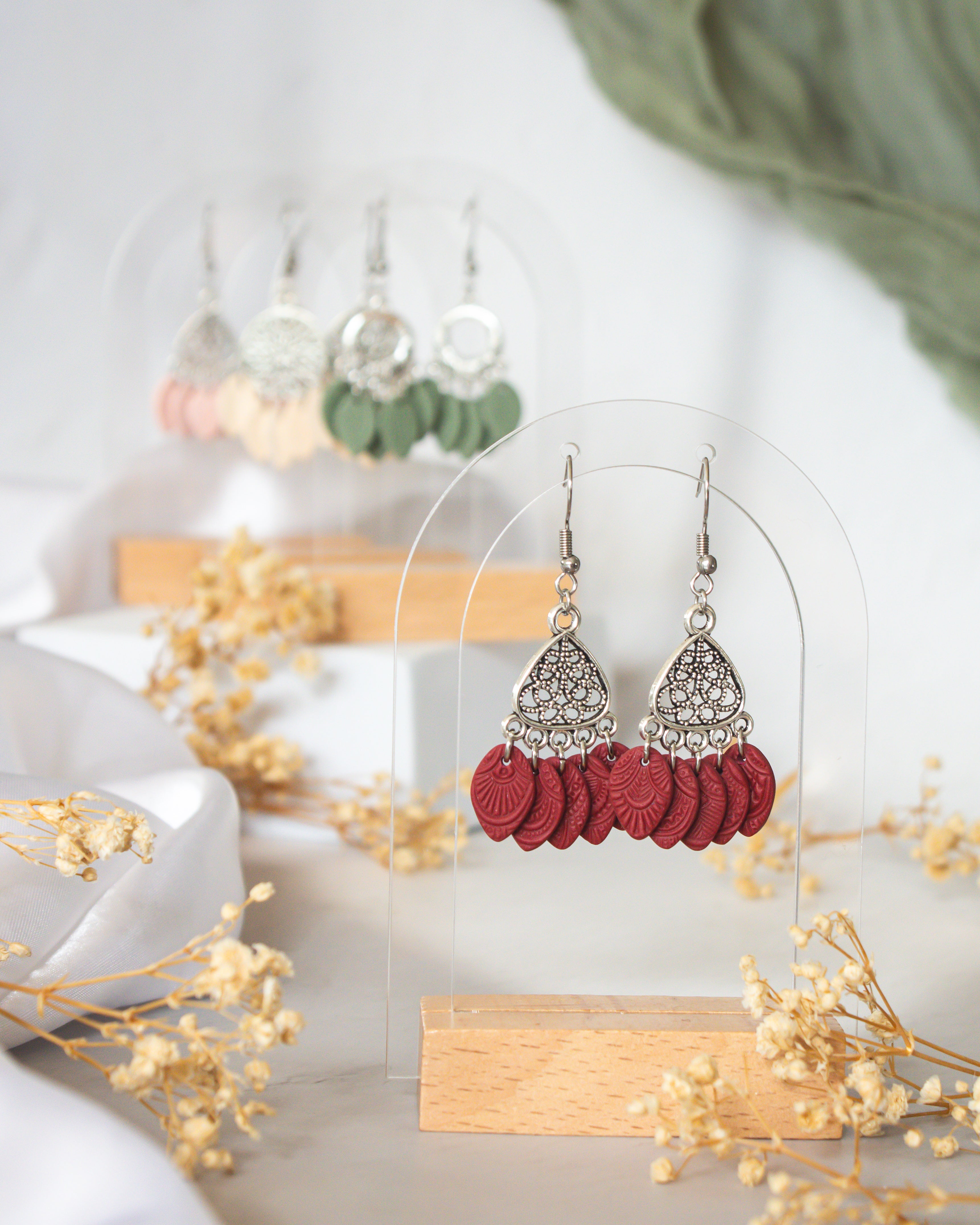 Bold cherry chandelier earrings handmade in Auckland | unique jewellery gift New Zealand