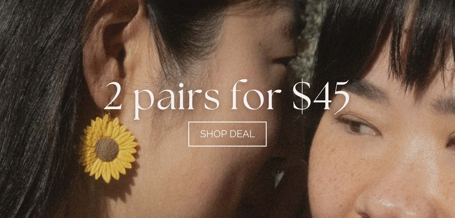 Sunflower earrings NZ special offer - handmade sunflower jewellery NZ