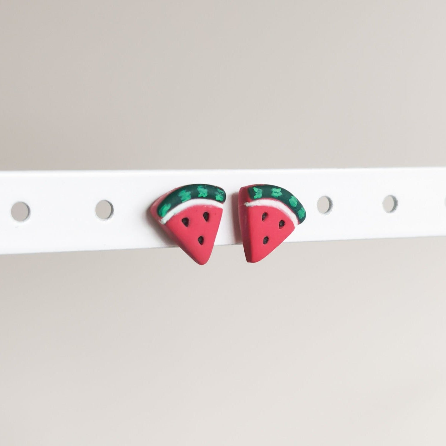 Handmade watermelon stud earrings | Shop NZ made jewellery online