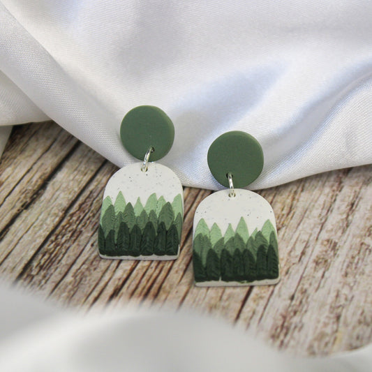 Boho Forest Earrings | Nature Inspired Polymer Clay Earrings | Forest Jewellery