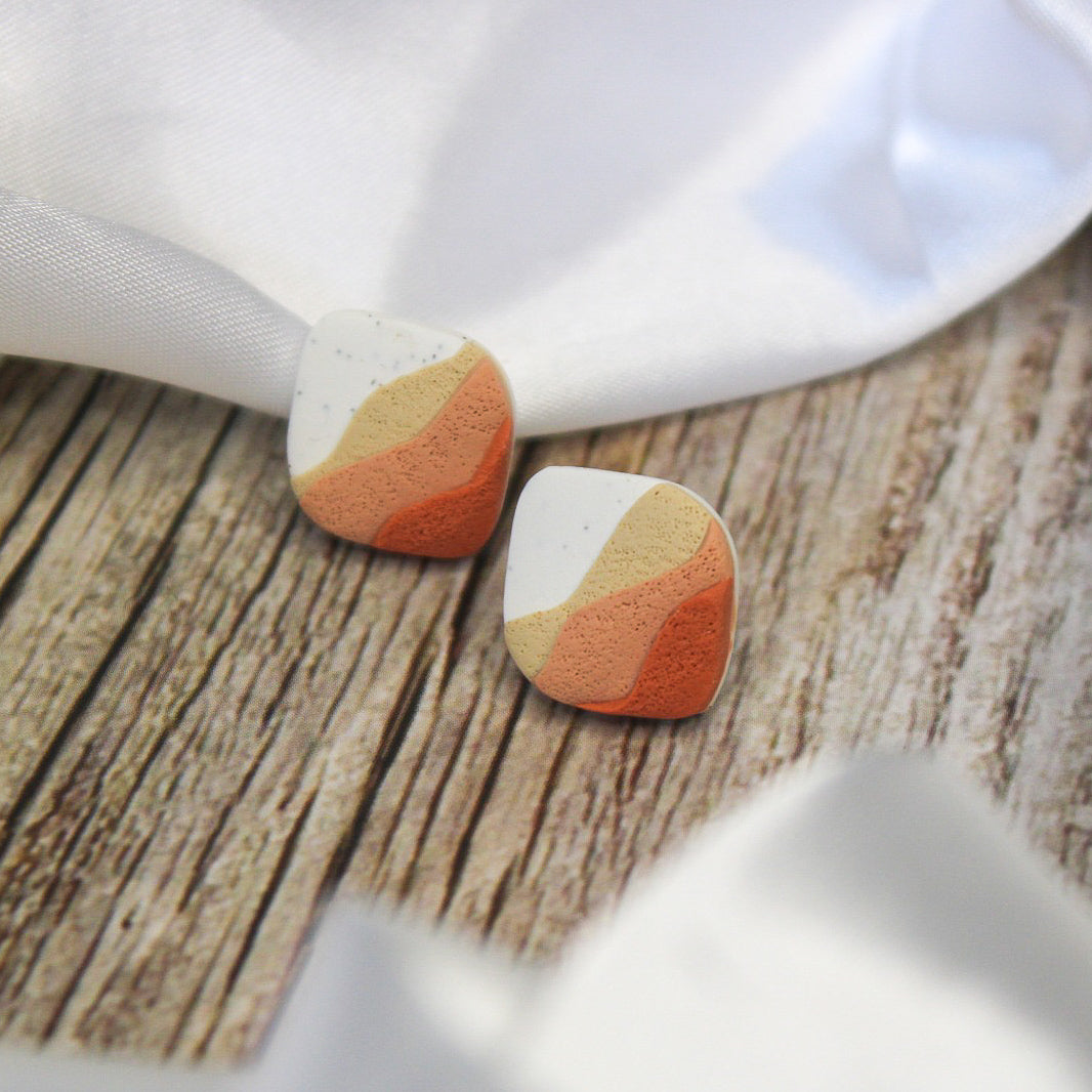 Polymer Clay Desert Landscape Stud Earrings | Arias Design Co Signature Collection