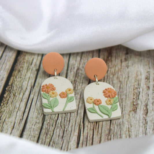 Polymer Clay Flower Earrings | Handmade Flower Earrings NZ