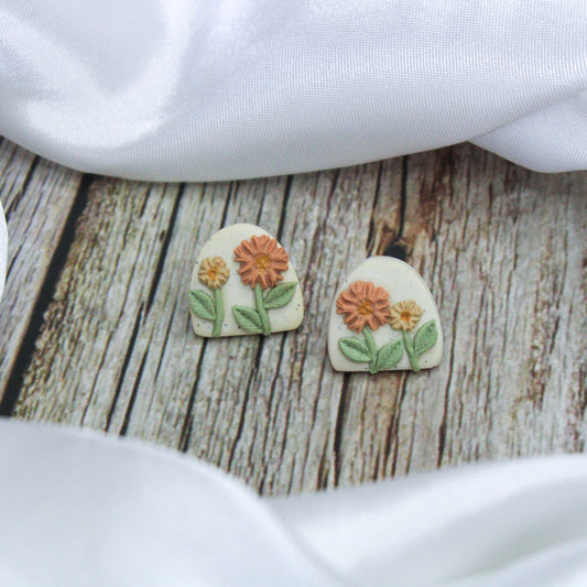 Wildflower Arch Earrings Petite | Designer Flower Earrings | Handmade Jewellery