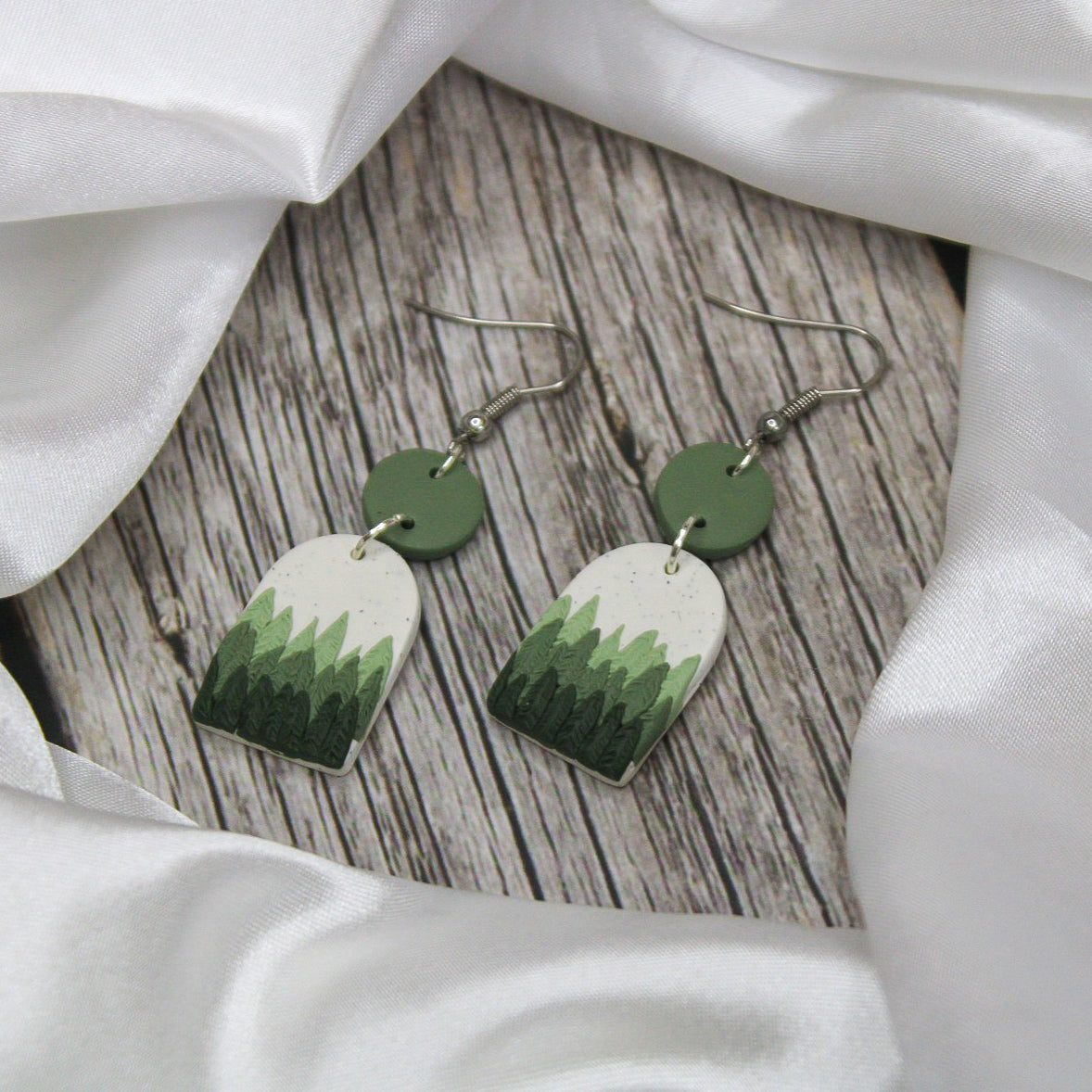 Forest Dangle Earrings | Arias Design Co Polymer Clay Earrings