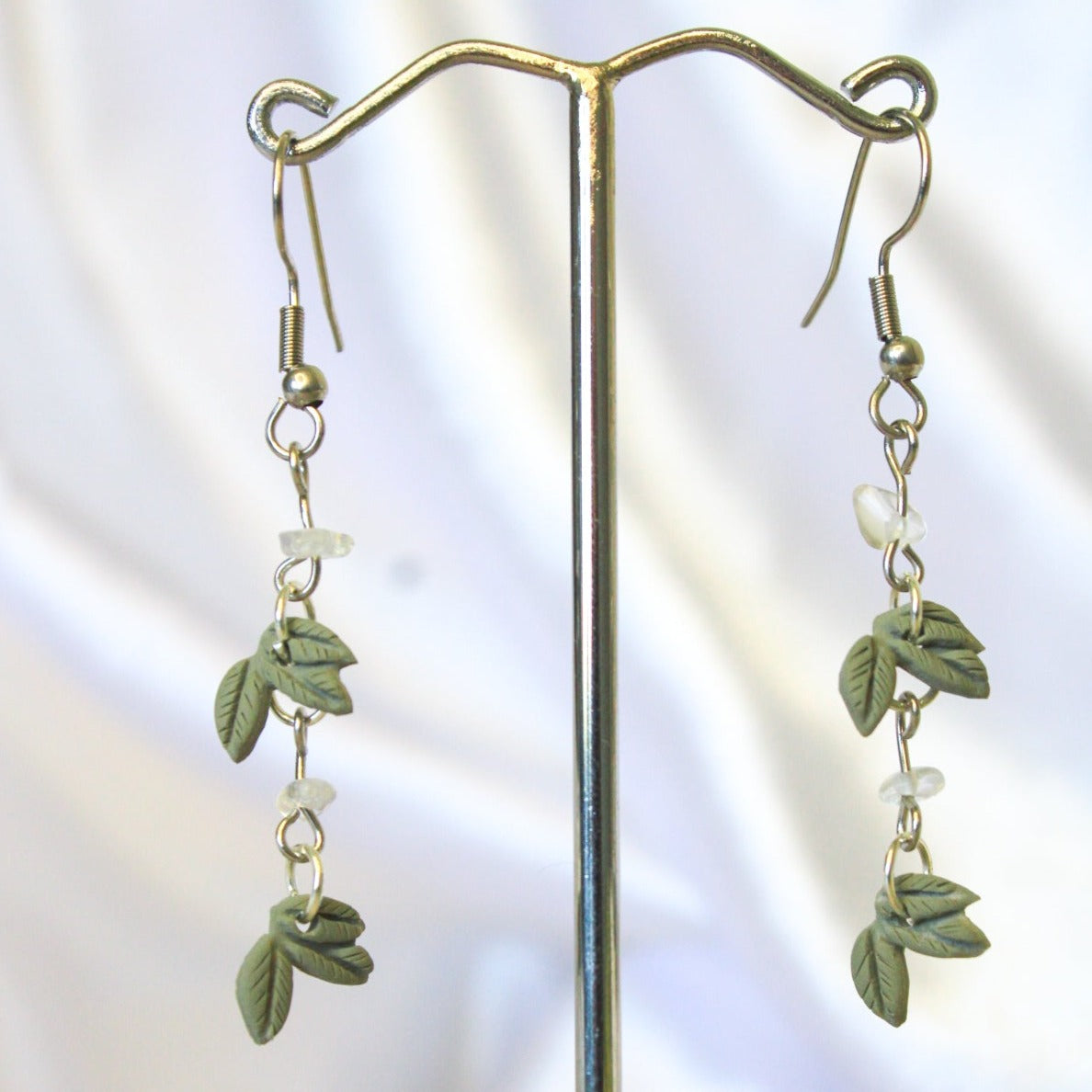 Gemstone Vine Dangle Earrings