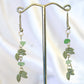 Aventurine vine earrings for sensitive ears | NZ handmade jewellery