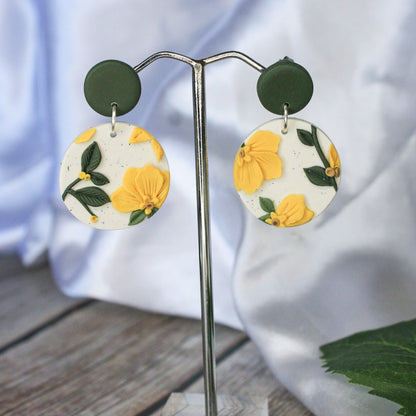 Sunshine Floral Disc Earrings
