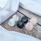 Pebble earrings | Crystal polymer clay earrings } Pebble polymer clay earrings