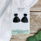 Black polymer clay earrings | NZ handmade black earrings