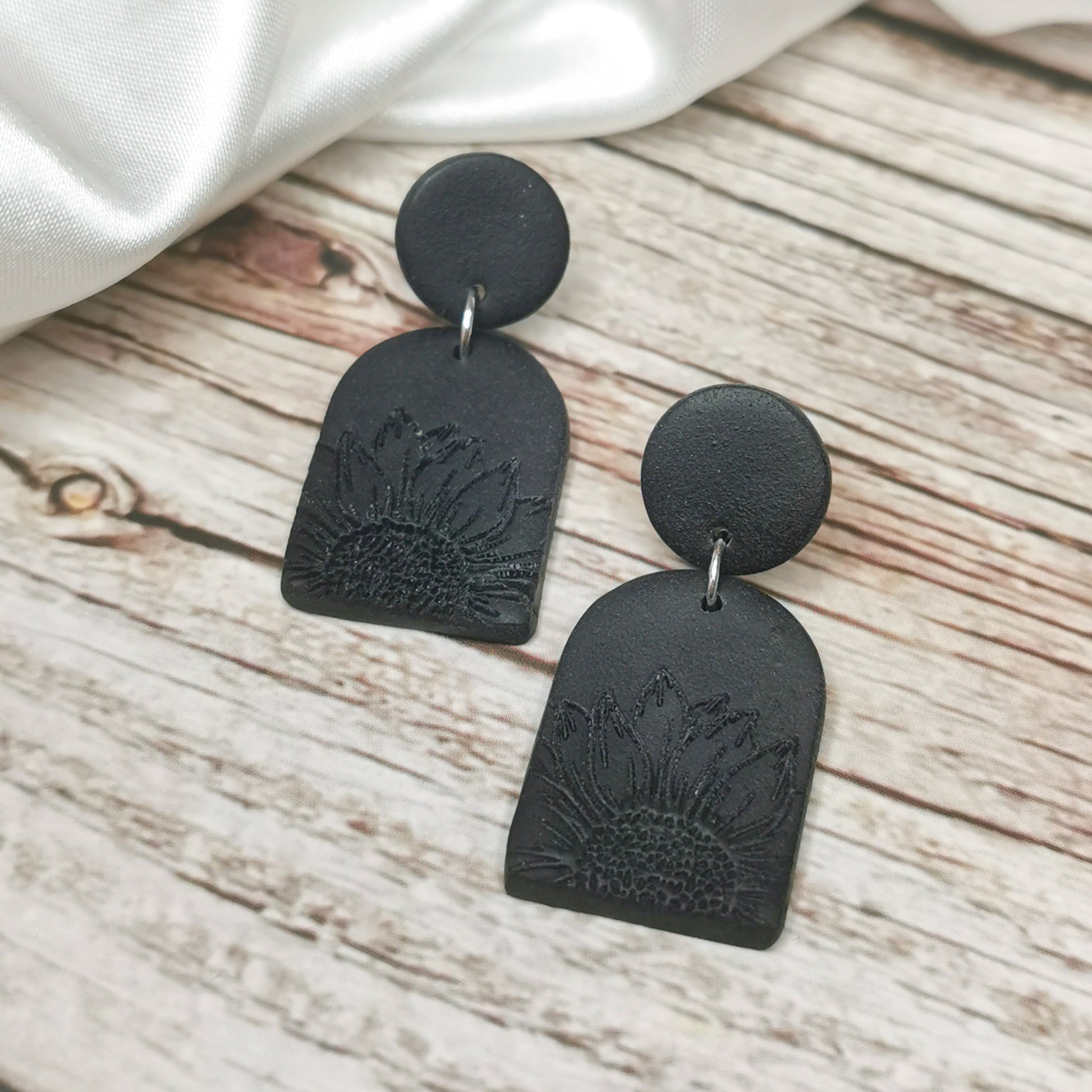 Sunflower Earrings | Handmade Sunflower Earrings NZ | Polymer Clay Jewellery NZ