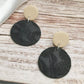 Black polymer clay earrings | Handmade black earrings | Arias Design Co Earrings